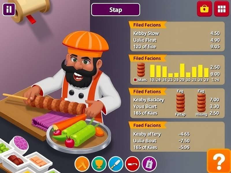 Kebab King Of India gameplay screenshot showing kebab preparation